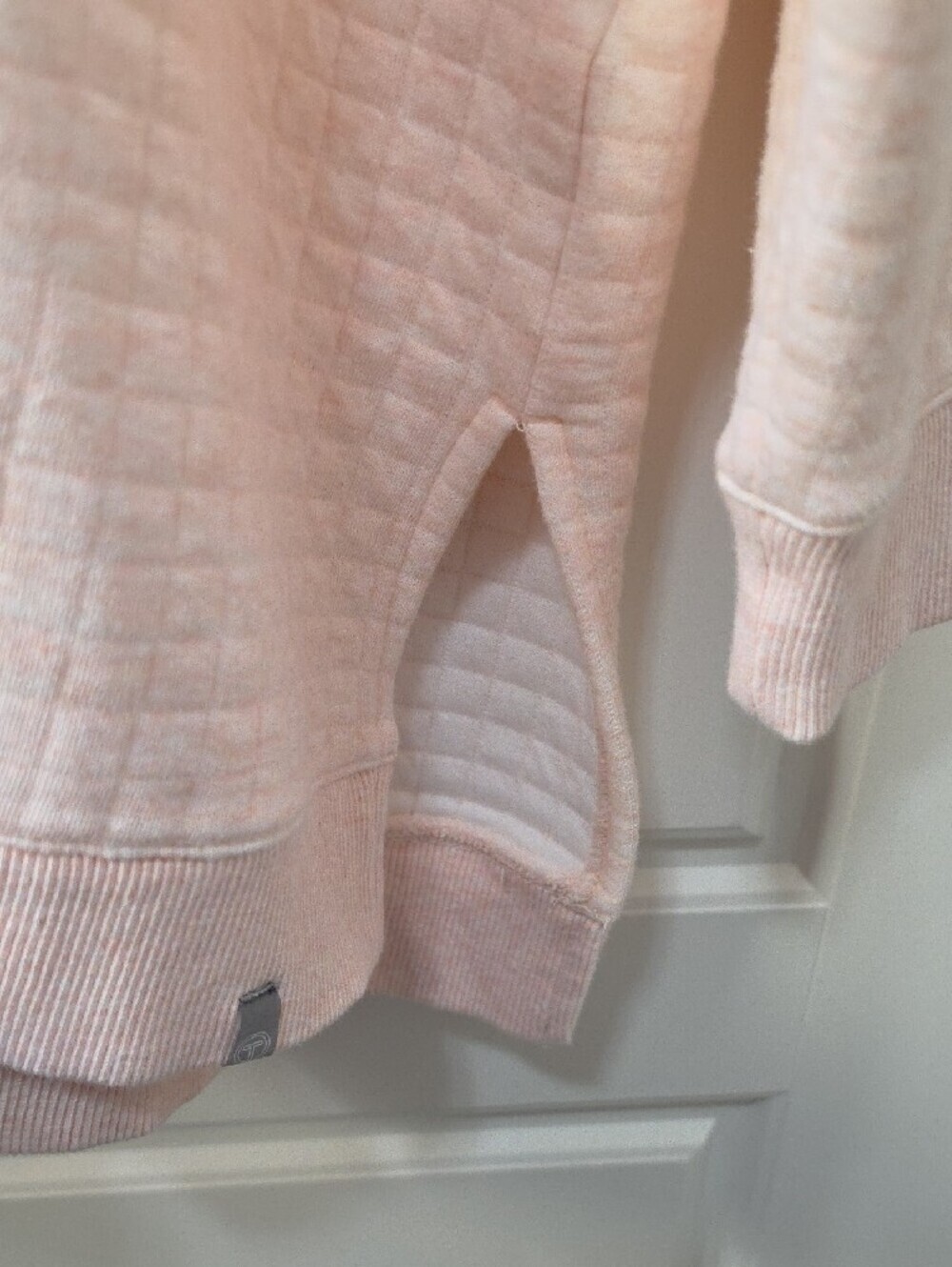 T by Talbots Women's Light Pink Quilted Pullover - 3X - Picture 7 of 9